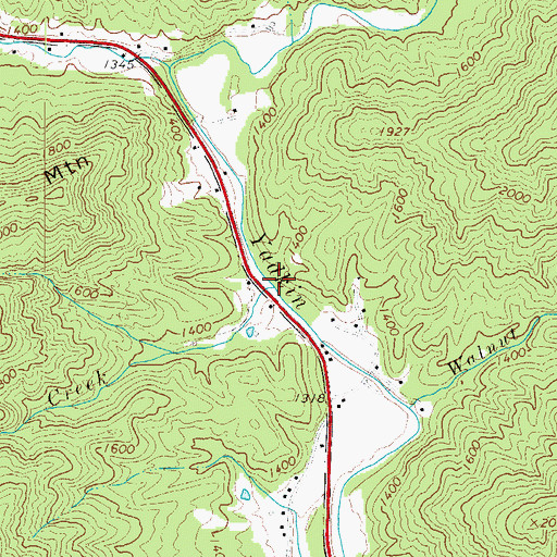 Topographic Map of Strutton Creek, NC
