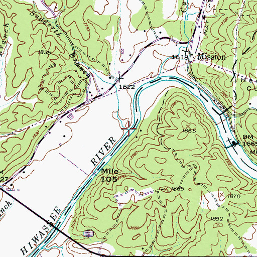 Topographic Map of Sudderth Branch, NC