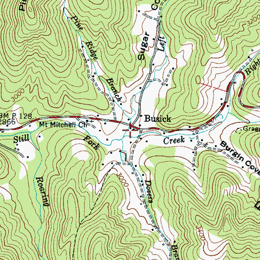 Topographic Map of Sugar Cove, NC