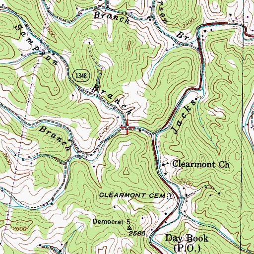 Topographic Map of Sweetwater Branch, NC