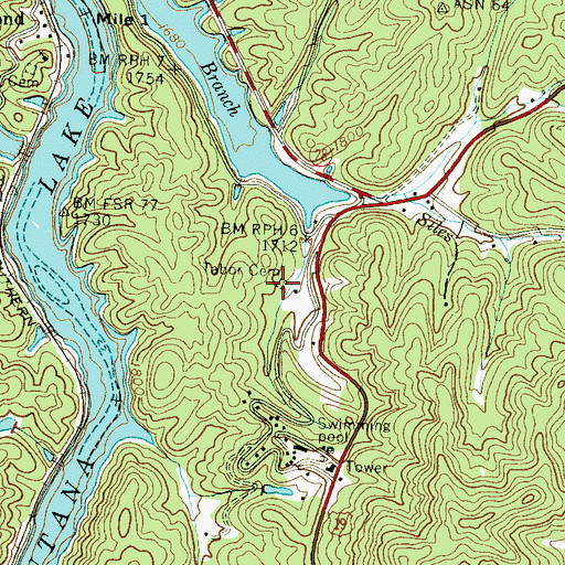 Topographic Map of Tabor Cemetery, NC