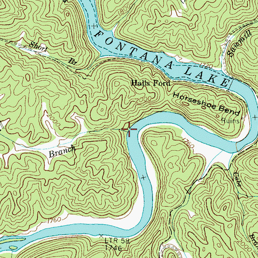 Topographic Map of Tarkiln Branch, NC