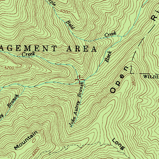 Topographic Map of Thee Creek, NC