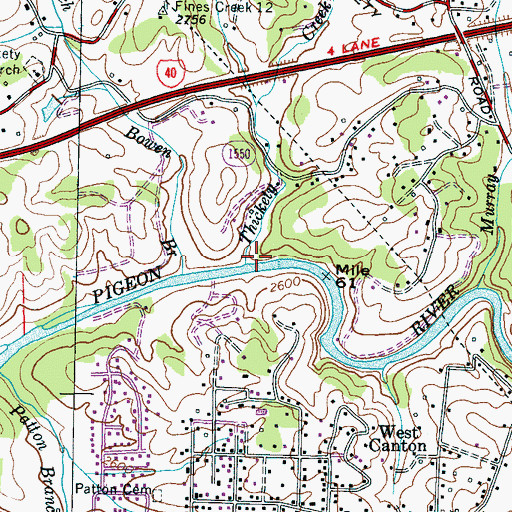 Topographic Map of Thickety Creek, NC
