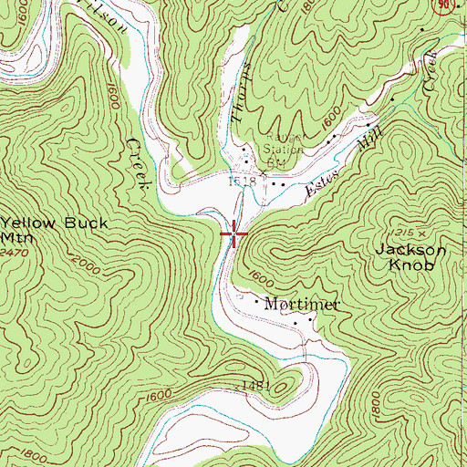 Topographic Map of Thorps Creek, NC