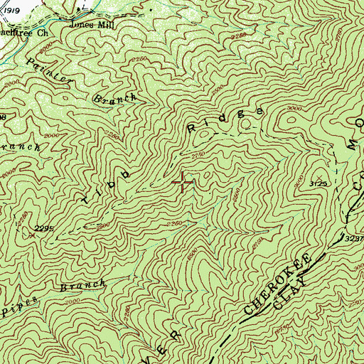 Topographic Map of Tibb Ridge, NC