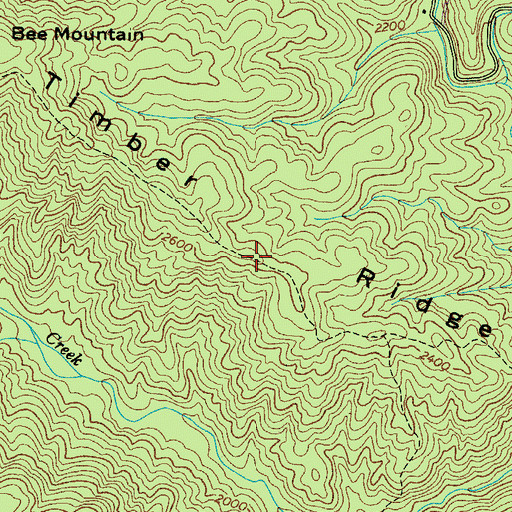 Topographic Map of Timber Ridge, NC
