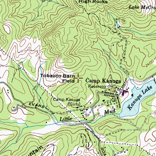 Topographic Map of Tobacco Barn Field, NC