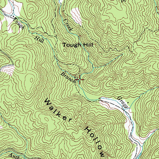 Topographic Map of Tough Hill Branch, NC