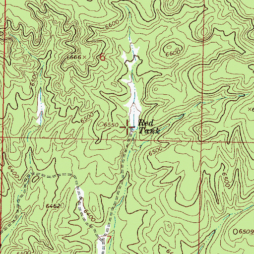 Topographic Map of Red Tank, AZ