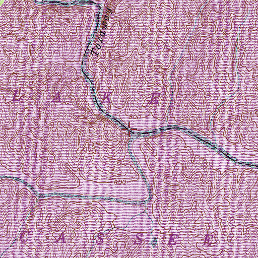 Topographic Map of Toxaway River, SC