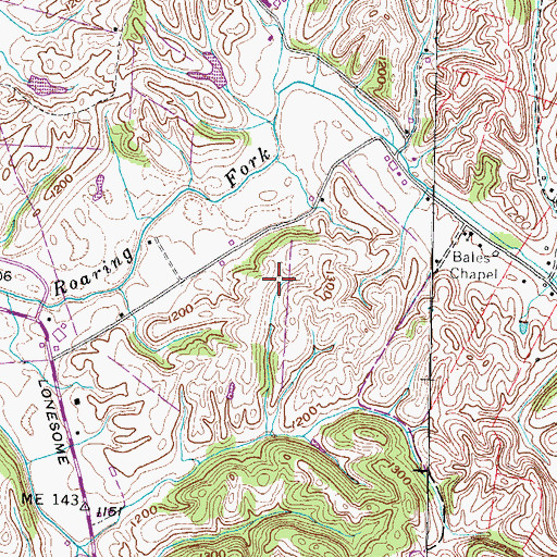 Topographic Map of Trail of the Lonesome Pine, TN