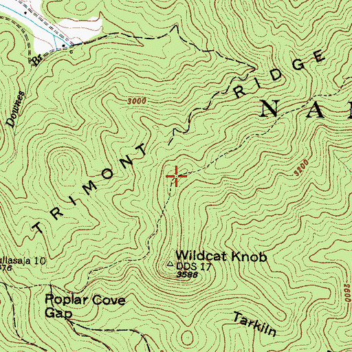 Topographic Map of Trimont Ridge, NC