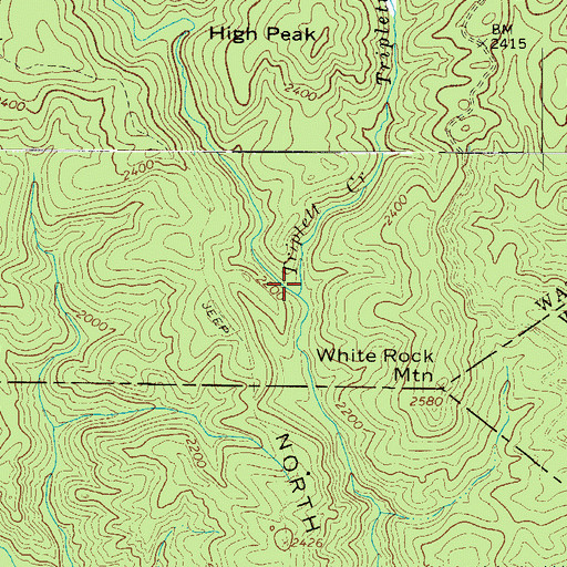 Topographic Map of Triplett Creek, NC