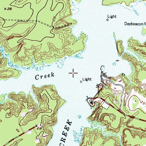 Topographic Map of Tucker Creek, NC
