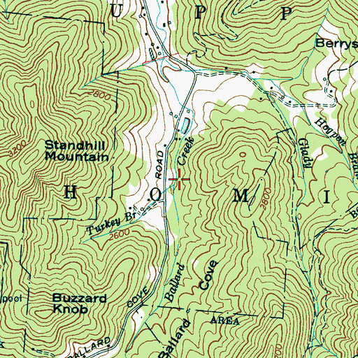 Topographic Map of Turkey Branch, NC