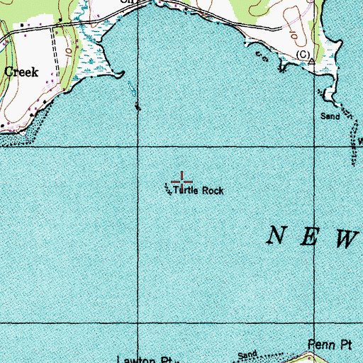 Topographic Map of Turtle Rock, NC