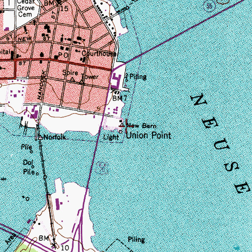 Topographic Map of Union Point, NC