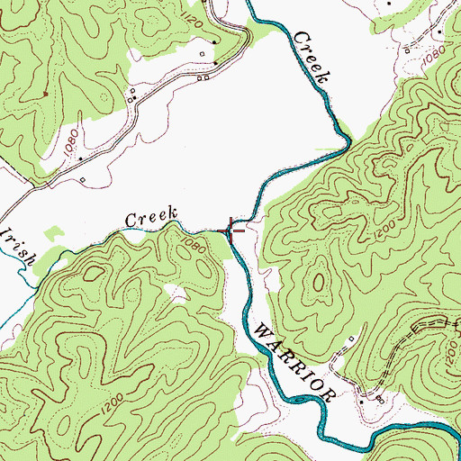 Topographic Map of Upper Creek, NC
