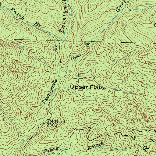 Topographic Map of Upper Flats, NC