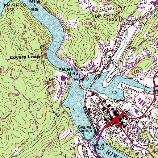 Topographic Map of Valley River, NC