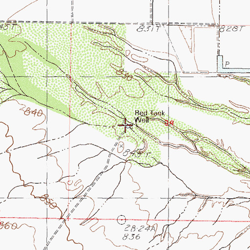 Topographic Map of Red Tank Well, AZ