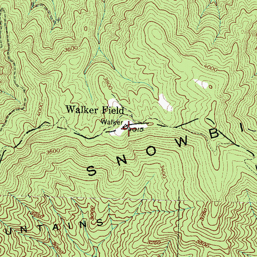 Topographic Map of Walker Field, NC