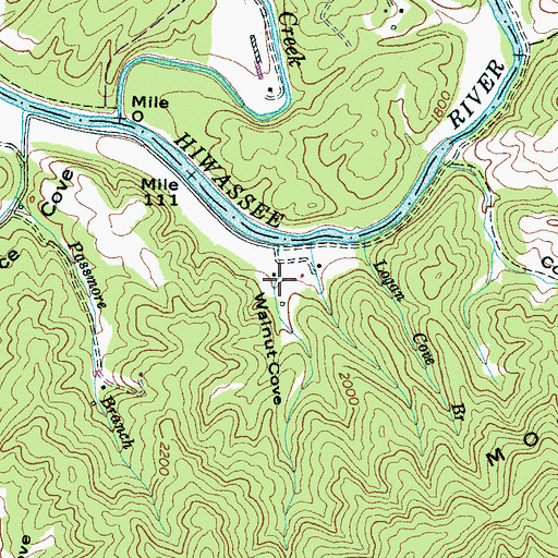 Topographic Map of Walnut Cove, NC