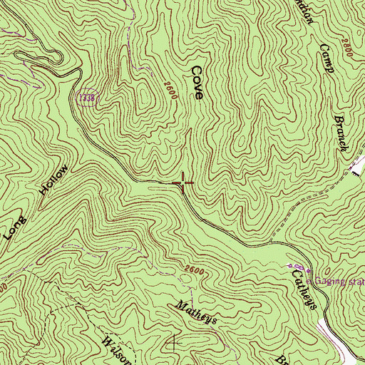 Topographic Map of Walnut Cove, NC