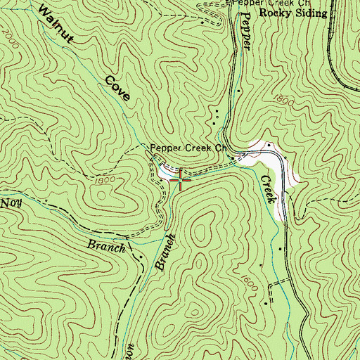 Topographic Map of Walnut Cove, NC
