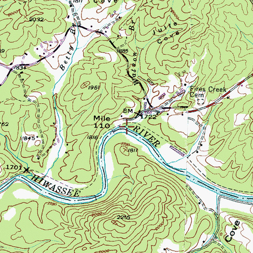 Topographic Map of Watson Branch, NC