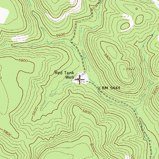 Topographic Map of Red Tank Well, AZ