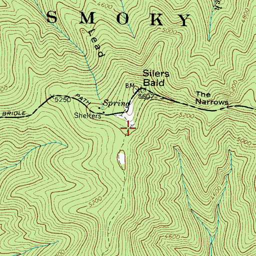 Topographic Map of Welch Ridge, NC