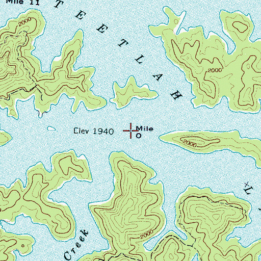 Topographic Map of West Buffalo Creek, NC