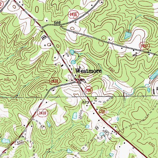 Topographic Map of Westmore, NC