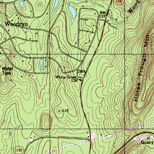 Topographic Map of White Crest Church, NC