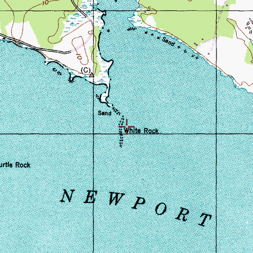 Topographic Map of White Rock, NC