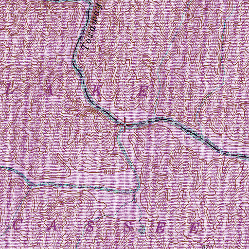 Topographic Map of Whitewater River, SC