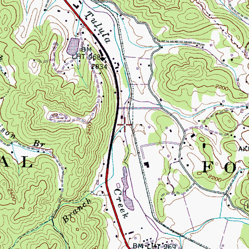 Topographic Map of Wiggins Mill Branch, NC