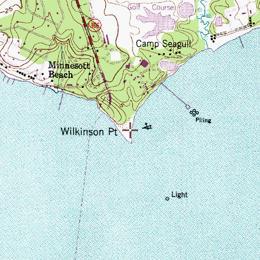 Topographic Map of Wilkinson Point, NC