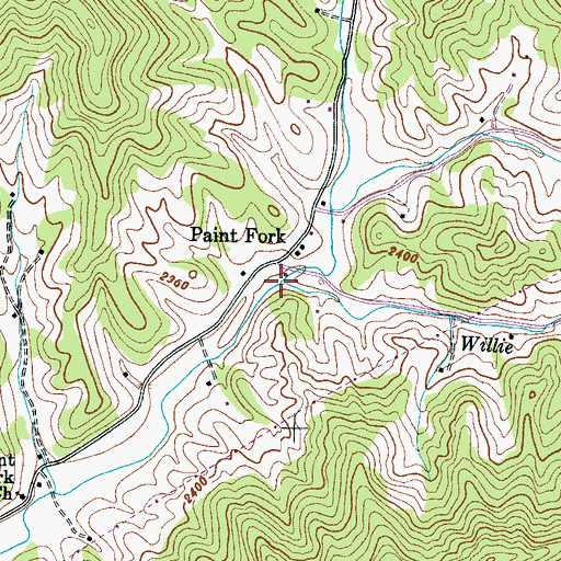 Topographic Map of Willie Metcalf Creek, NC