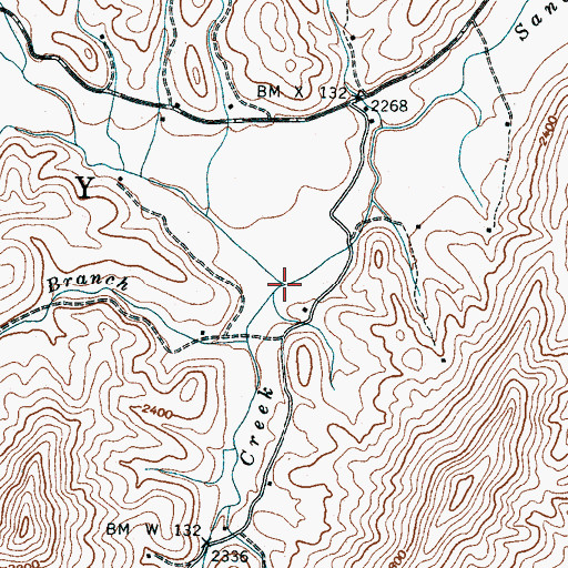 Topographic Map of Willow Creek, NC