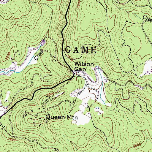 Topographic Map of Wilson Gap, NC