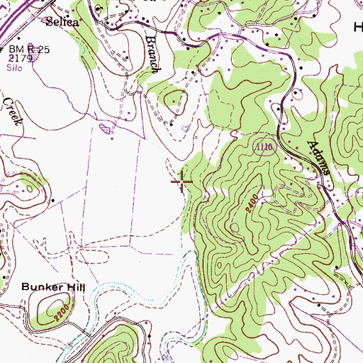 Topographic Map of Wilson Mill Creek, NC