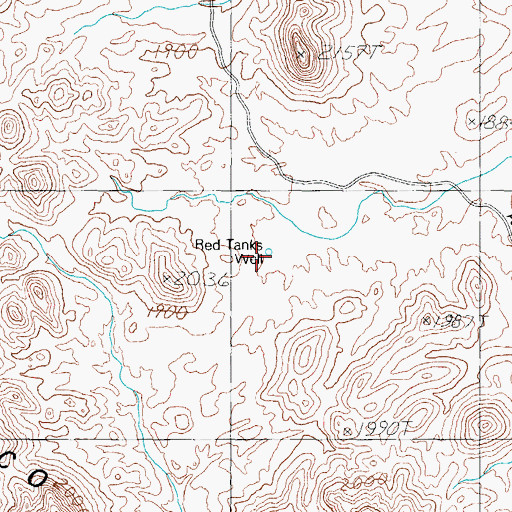 Topographic Map of Red Tanks Well, AZ