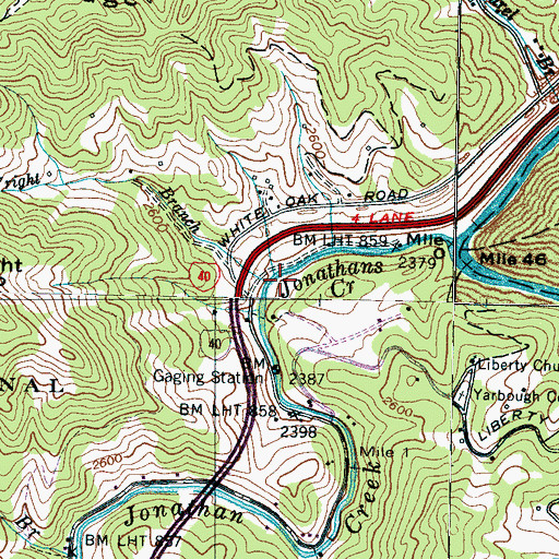 Topographic Map of Wright Branch, NC