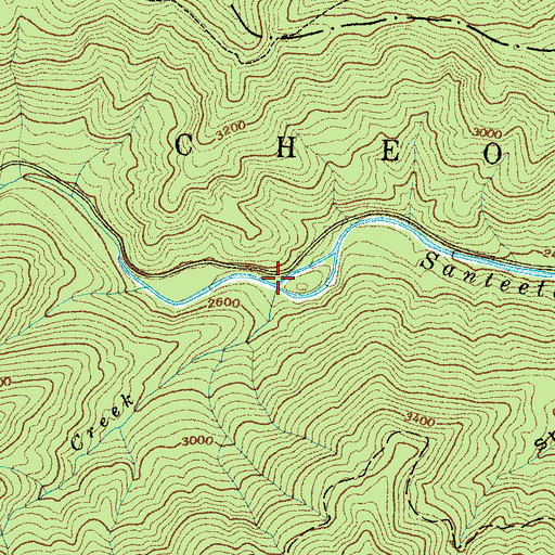 Topographic Map of Wright Creek, NC
