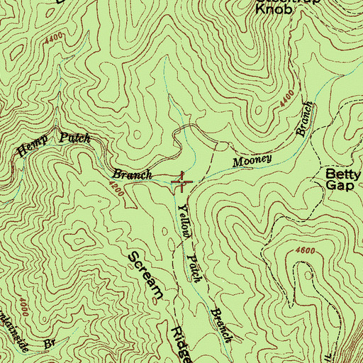 Topographic Map of Yellow Patch Branch, NC
