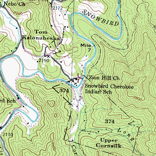 Topographic Map of Zion Hill Church, NC