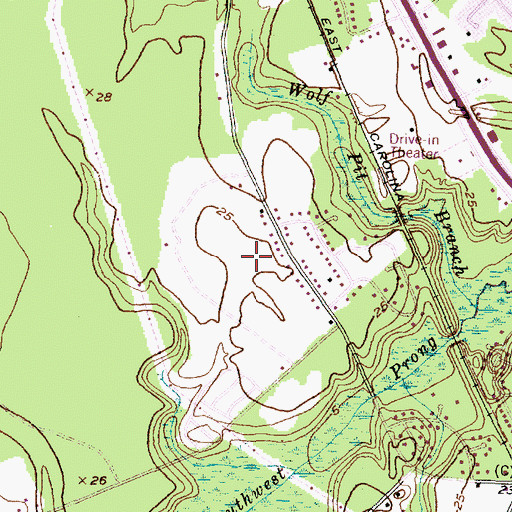 Topographic Map of Dogwood Farm Airport, NC